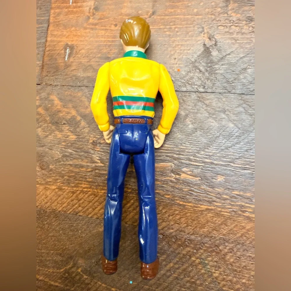 Playskool Dollhouse Man In Yellow Striped Shirt Father Dad Uncle Rare Vintage